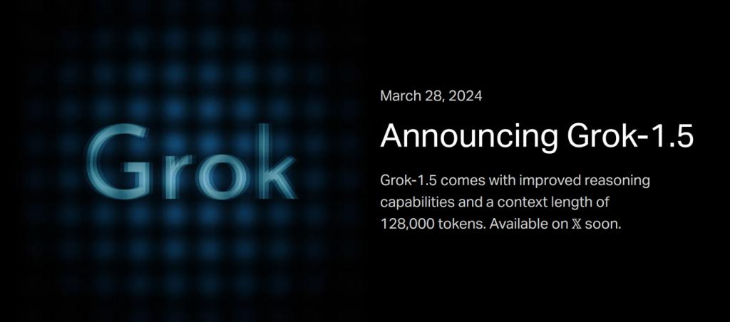 马斯克旗下人工智能公司 xAI 近日在官方博客中宣布 ，正式推出 Grok-1.5 大语言模型 。